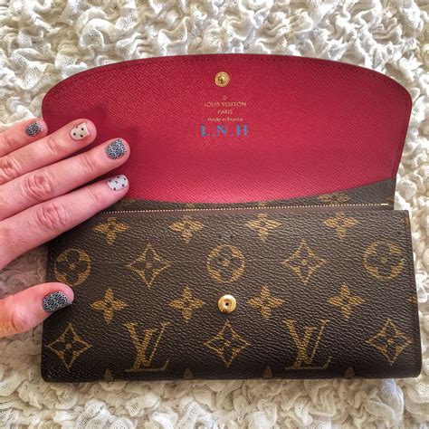 louis vuitton stamped women's wallet